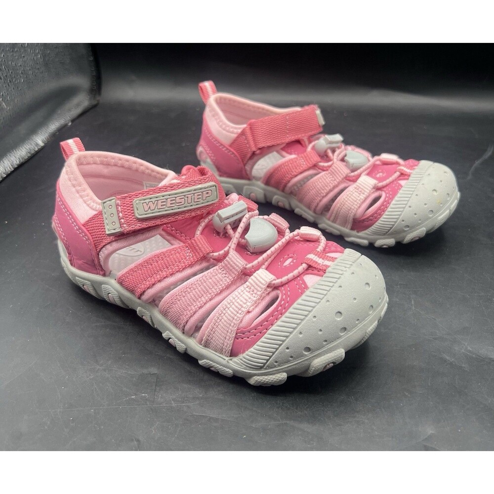 Weestep Girls Size 10 Pink Closed Toe Water Sandals Quick Dry Hiking Beach